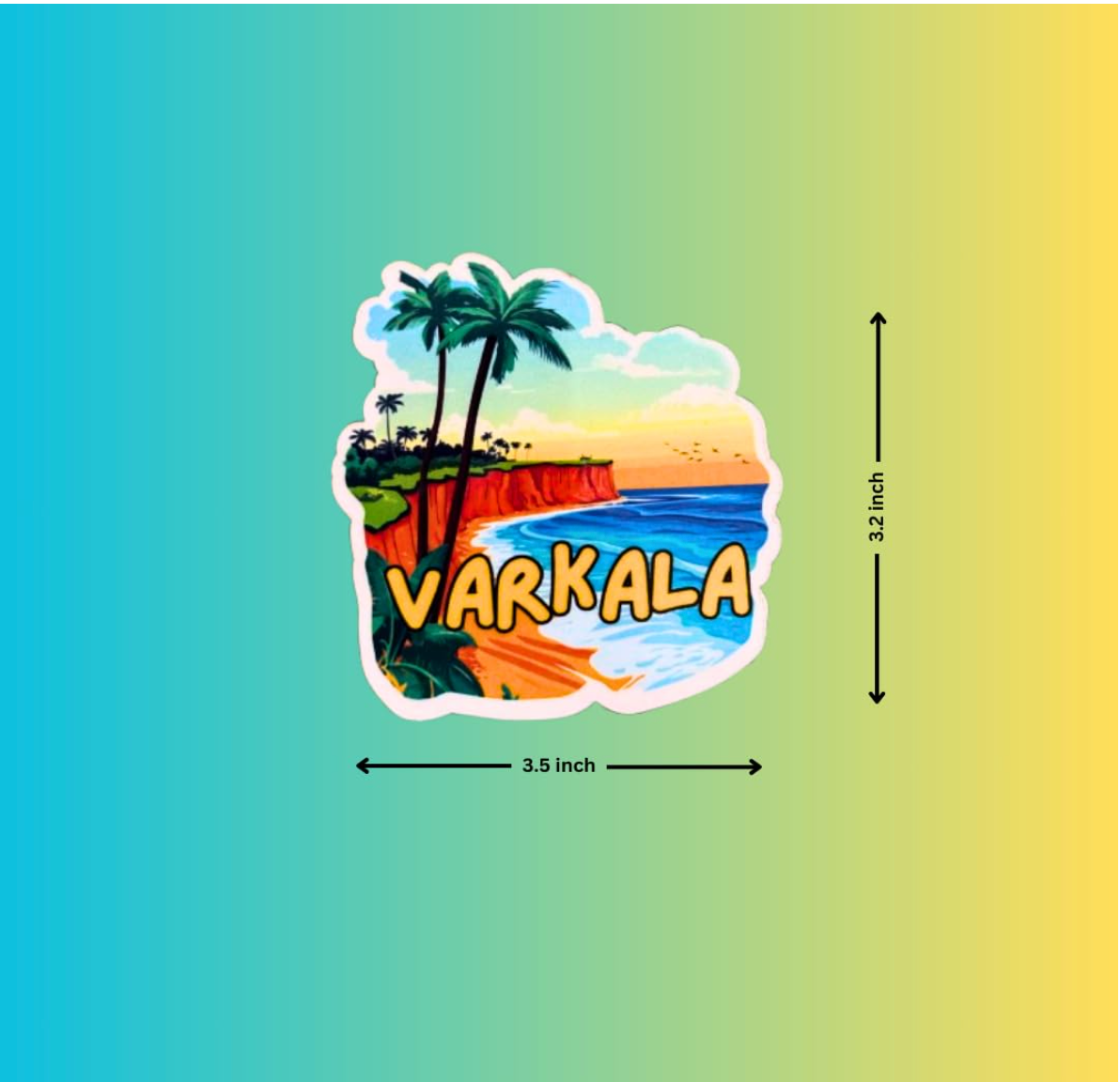 Varkala Fridge Magnet | Kerala Fridge Magnet | Kerala Souvenir - Wander Tag