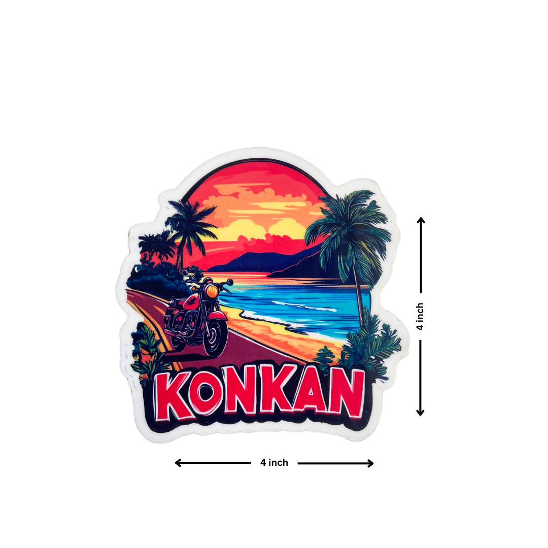 Konkan Fridge Magnet | Bike Fridge Magnet | Maharashtra - Wander Tag