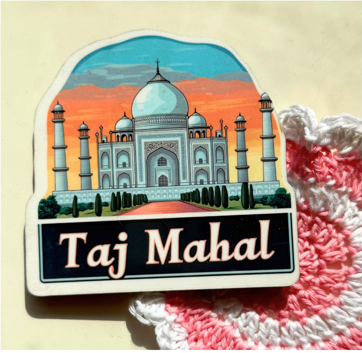 Taj Mahal Fridge Magnet | Travel Souvenir from Agra | Taj Mahal Souvenir - Wander Tag