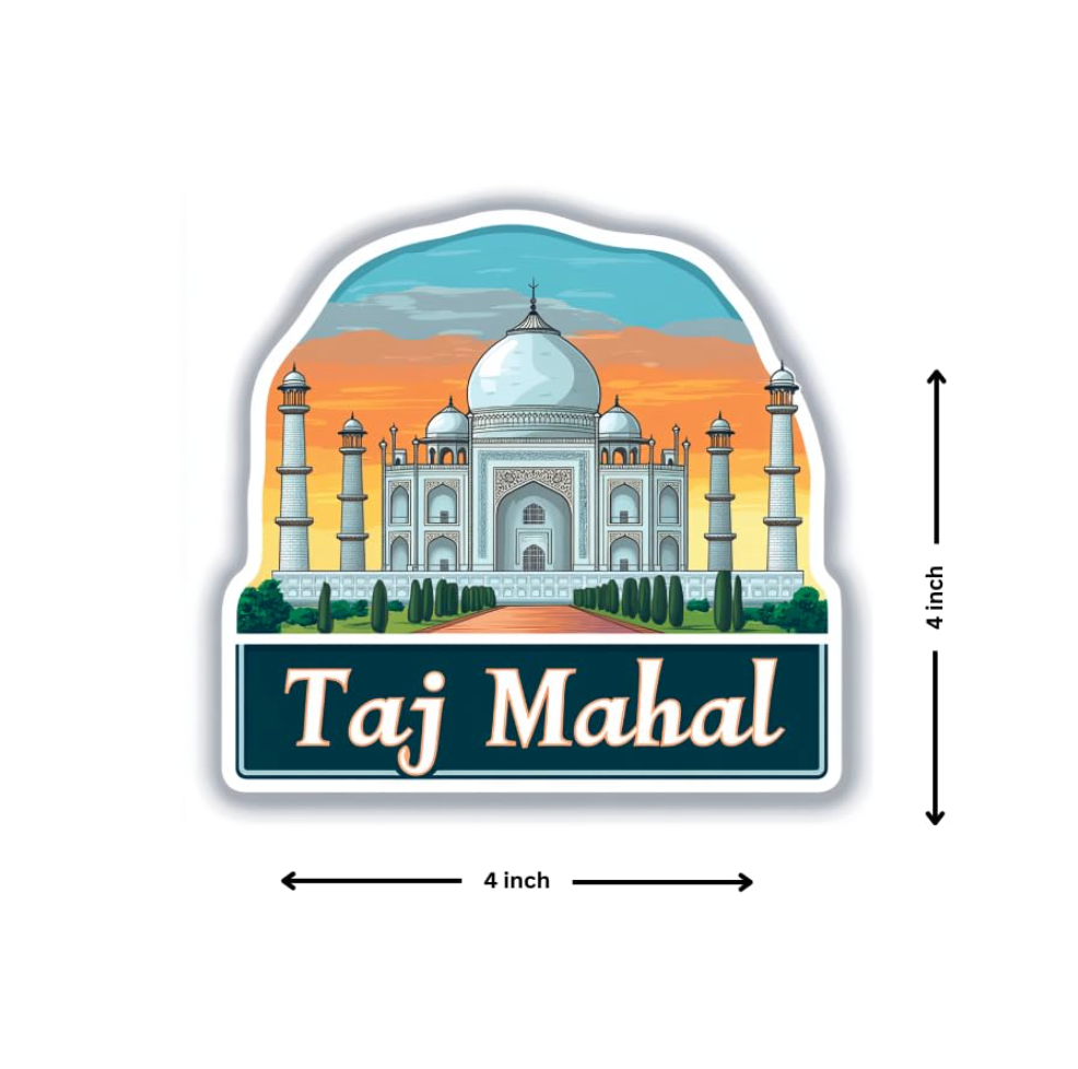 Taj Mahal Fridge Magnet | Travel Souvenir from Agra | Taj Mahal Souvenir - Wander Tag